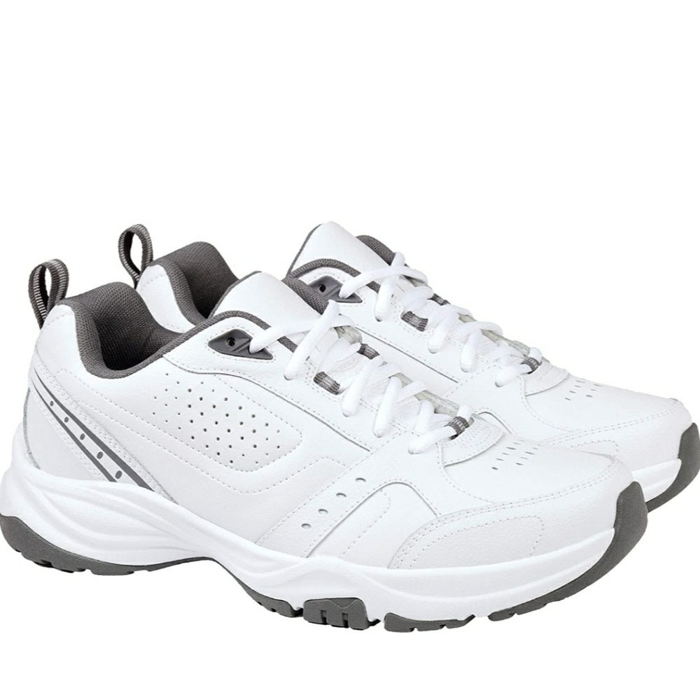 Kirkland Signature Men's Athletic Shoe, White/GreySize 8, 8.5, 9, 9.5, 10, 10.5
